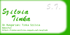 szilvia tinka business card